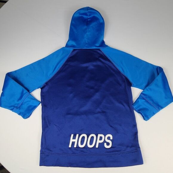 Justice Girls Blue "Hoops" Fleece Hoodie Jacket Size 10 - Picture 4 of 15
